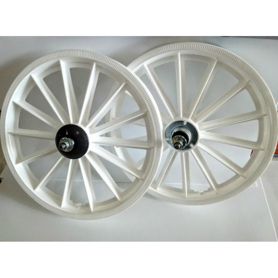 RODA DIANT TRAS 16 NYLON COMPLETA C EIXOS BRANCO